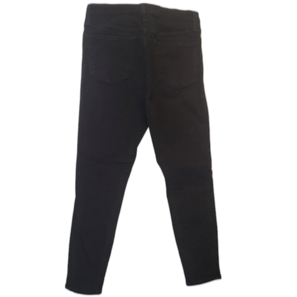 J CREW MERCANTILE High Rise Button Fly Black Denim Skinny Jeans Women's 31